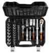 Set of socket spanners 1/2, 1/4, 73 pieces, CrV