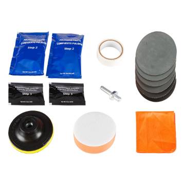 Headlight refurbishment kit, 15 elements