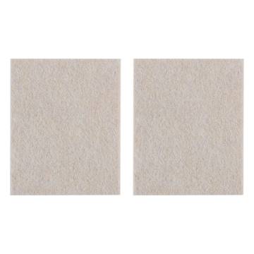 Self-adhesive felt pads, light brown 80x100mm, 2 pcs.