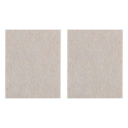 Self-adhesive felt pads, light brown 80x100mm, 2 pcs.