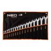 Combination spanners 8-32 mm, set 17 pcs