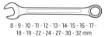 Combination spanners 8-32 mm, set 17 pcs