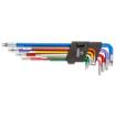 Torx keys T10-T50, coloured, 9 pcs set