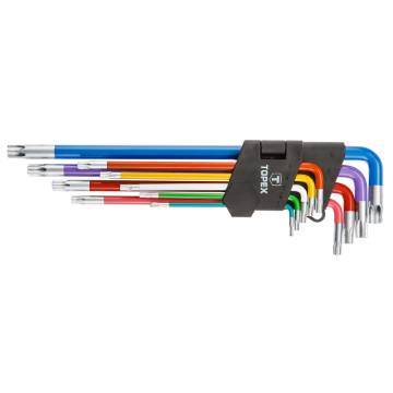Torx keys T10-T50, coloured, 9 pcs set