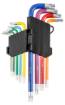 Torx keys T10-T50, coloured, 9 pcs set