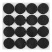 Self-adhesive round foam pads, black 28mm, 16 pcs.