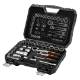 Set of through sockets 1/4", 3/8", 46 pieces, CrV