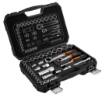 Set of through sockets 1/4", 3/8", 46 pieces, CrV