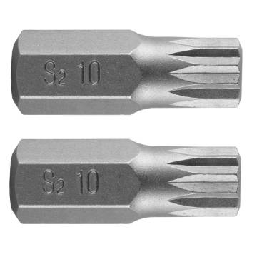 Spline bit M10 x 30 mm, S2, 2 pcs