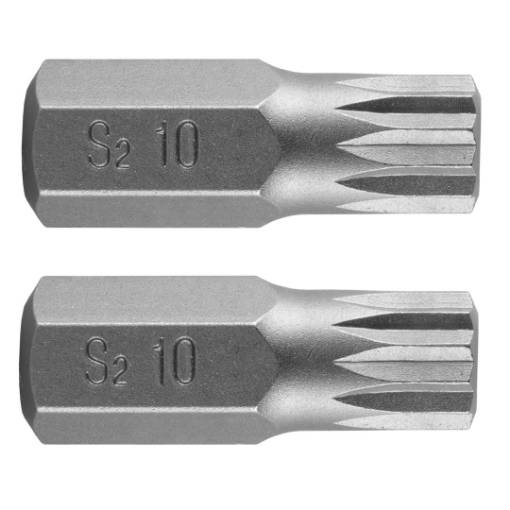 Spline bit M10 x 30 mm, S2, 2 pcs