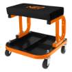 Workbench on wheels with tool shelf