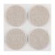 Self-adhesive round felt pads, light brown 40 mm, 4 pcs.