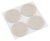 Self-adhesive round felt pads, light brown 40 mm, 4 pcs.