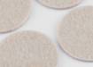 Self-adhesive round felt pads, light brown 40 mm, 4 pcs.