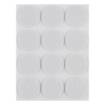 Self-adhesive round felt pads, white 28 mm, 12 pcs.