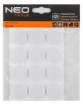 Self-adhesive round felt pads, white 28 mm, 12 pcs.