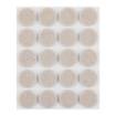 Self-adhesive round felt pads, light brown 20 mm, 20 pieces