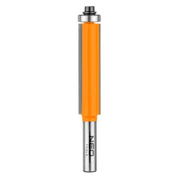 Straight cutter with bottom bearing, TCT, 13x50 mm shank 8 mm, long