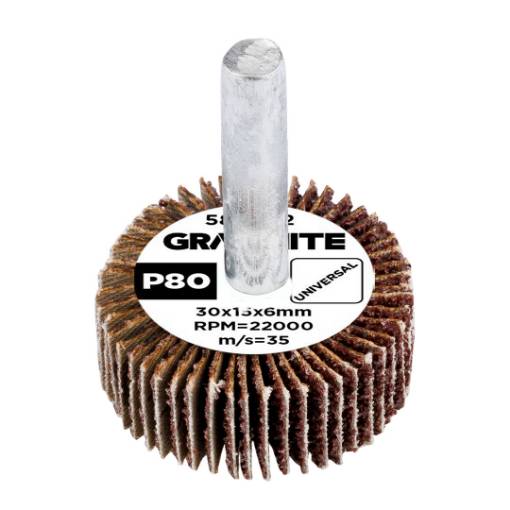 Flap wheel 30 x 15 x 6 mm, P80
