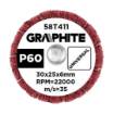 Flap wheel with abrasive fleece, mounted 30 x 25 x 6 mm, P60