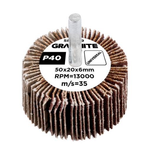 Flap wheel 50 x 20 x 6 mm, P40