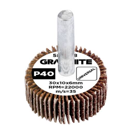 Flap wheel 30 x 10 x 6 mm, P40