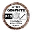Flap wheel 30 x 10 x 6 mm, P40