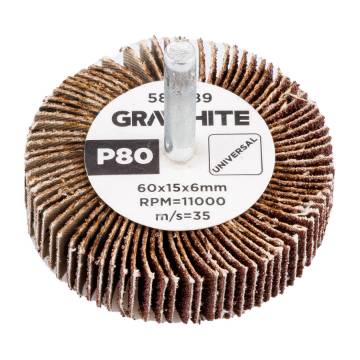 Flap wheel 60 x 15 x 6 mm, P80