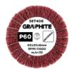 Flap wheel with abrasive fleece, mounted 60 x 25 x 6 mm, P60