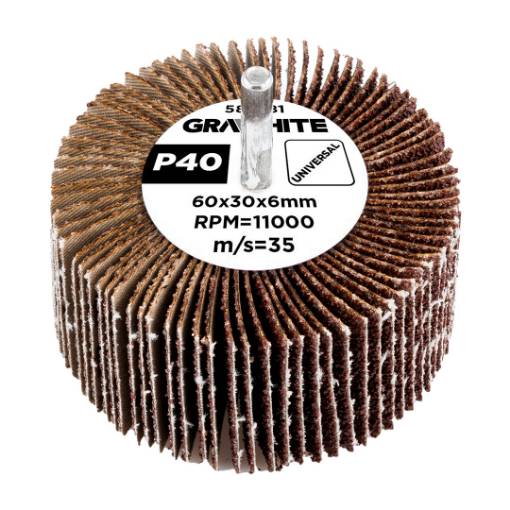 Flap wheel 60 x 30 x 6 mm, P40