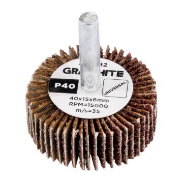 Flap wheel 40 x 15 x 6 mm, P40