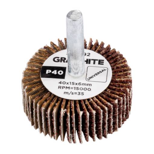 Flap wheel 40 x 15 x 6 mm, P40