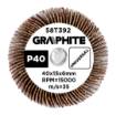 Flap wheel 40 x 15 x 6 mm, P40
