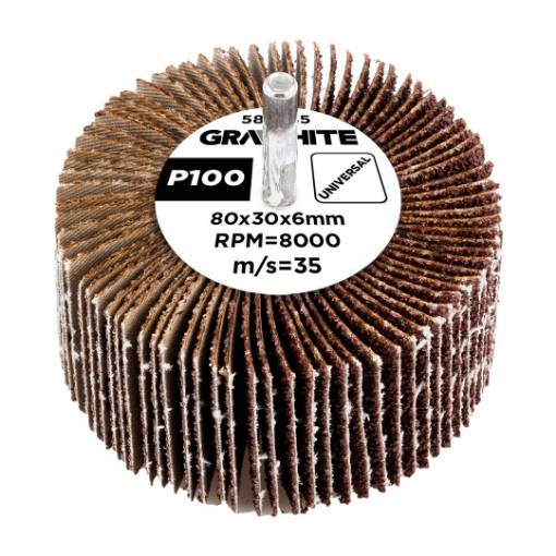 Flap wheel 80 x 30 x 6 mm, P100