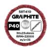 Flap wheel with abrasive fleece, mounted 30 x 25 x 6 mm, P40