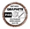 Flap wheel 30 x 15 x 6 mm, P40