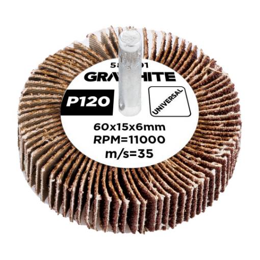 Flap wheel 60 x 15 x 6 mm, P120