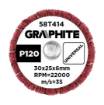 Flap wheel with abrasive fleece, mounted 30 x 25 x 6 mm, P120