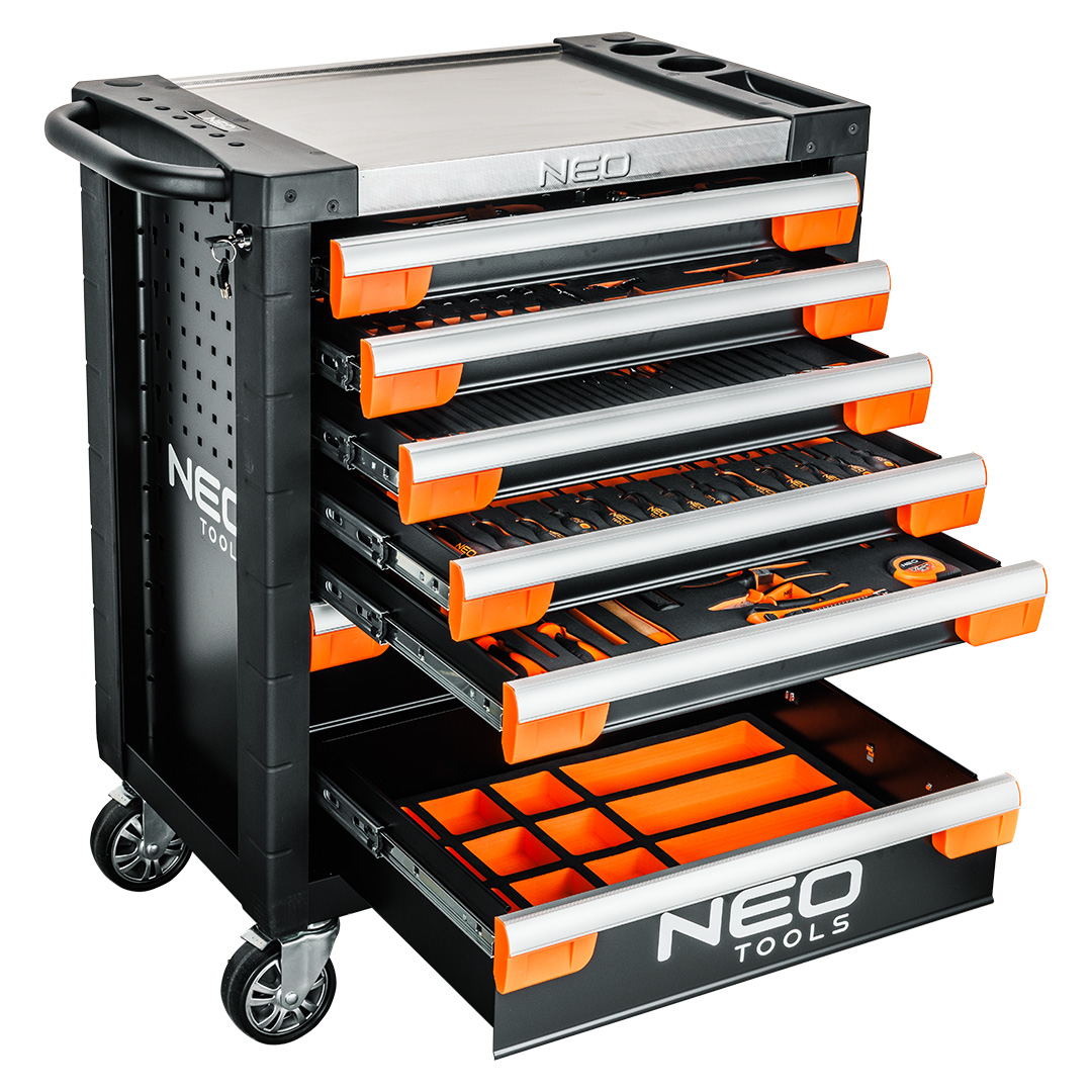 Tool cabinet 7-drawer PRO with accessories, 330 tools