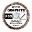 Flap wheel 30 x 15 x 6 mm, P60