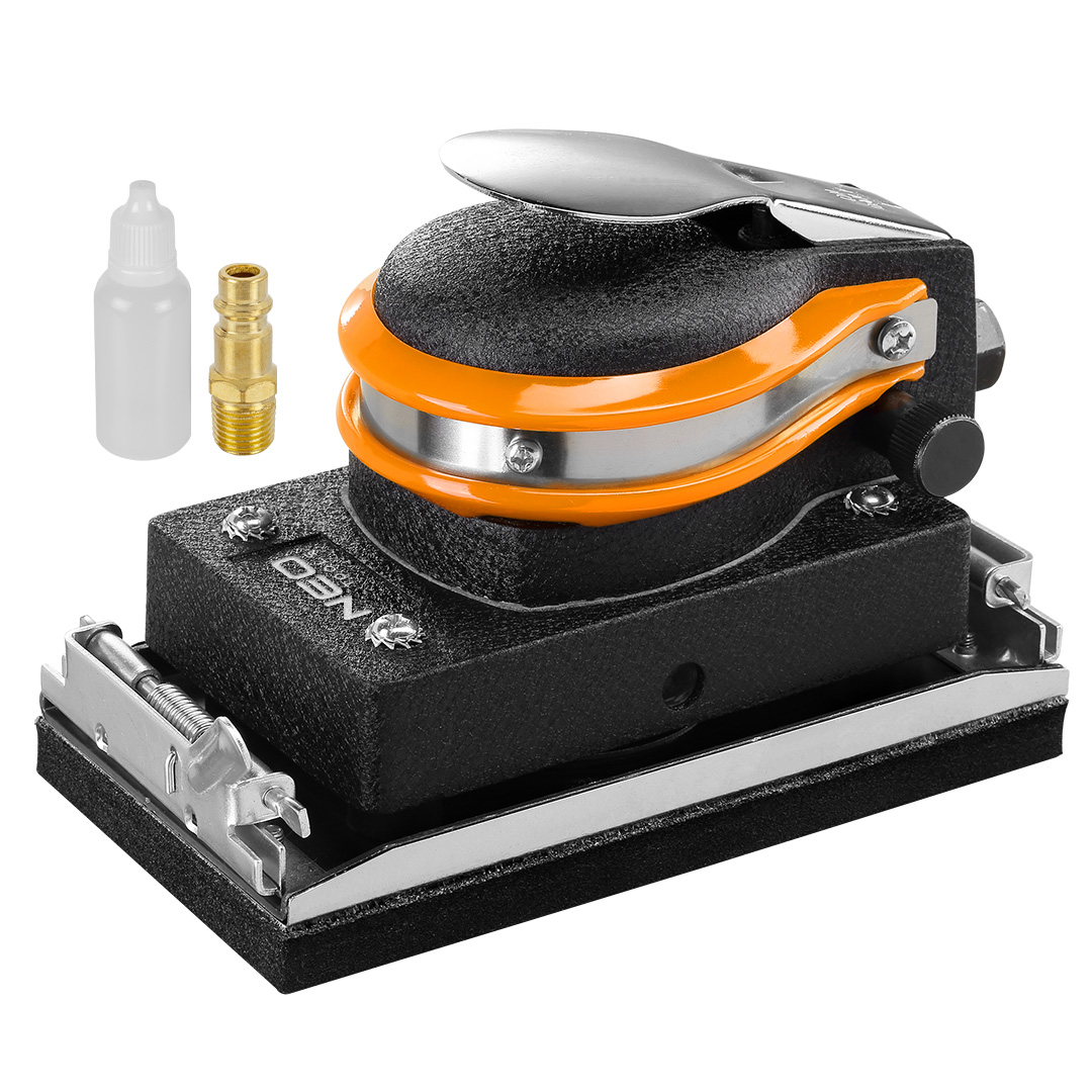 Pneumatic finishing sander, rectangular 89 x 165 mm