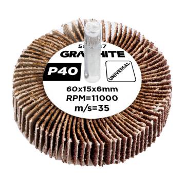 Flap wheel 60 x 15 x 6 mm, P40