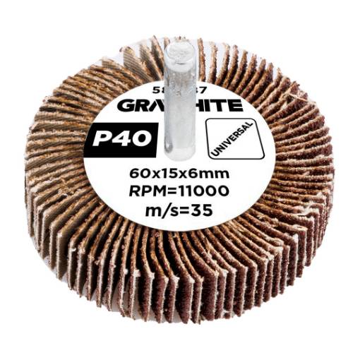 Flap wheel 60 x 15 x 6 mm, P40