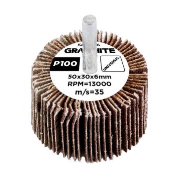 Flap wheel 50 x 30 x 6 mm, P100