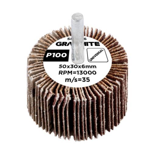 Flap wheel 50 x 30 x 6 mm, P100