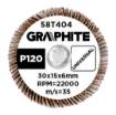 Flap wheel 30 x 15 x 6 mm, P120