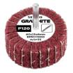 Flap wheel with abrasive fleece, mounted 60 x 25 x 6 mm, P120
