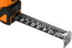 Super Black retractable steel tape measure 5 m x 25 mm, auto lock, two stop buttons, magnet