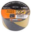 Warning tape yellow-black 75 mm x 500 m