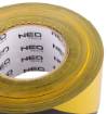 Warning tape yellow-black 75 mm x 500 m